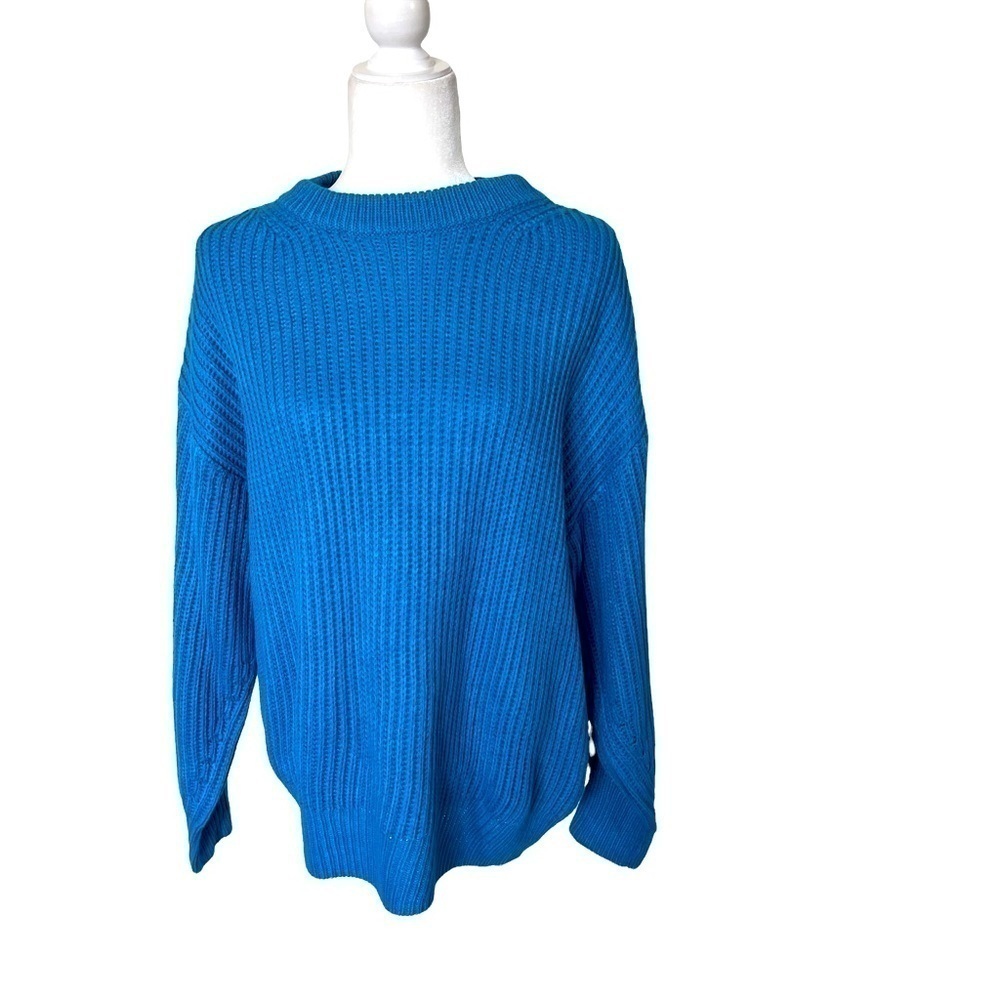 Golden Earth Studio Crew Neck Sweater in Blue Size Medium - Picture 2 of 10